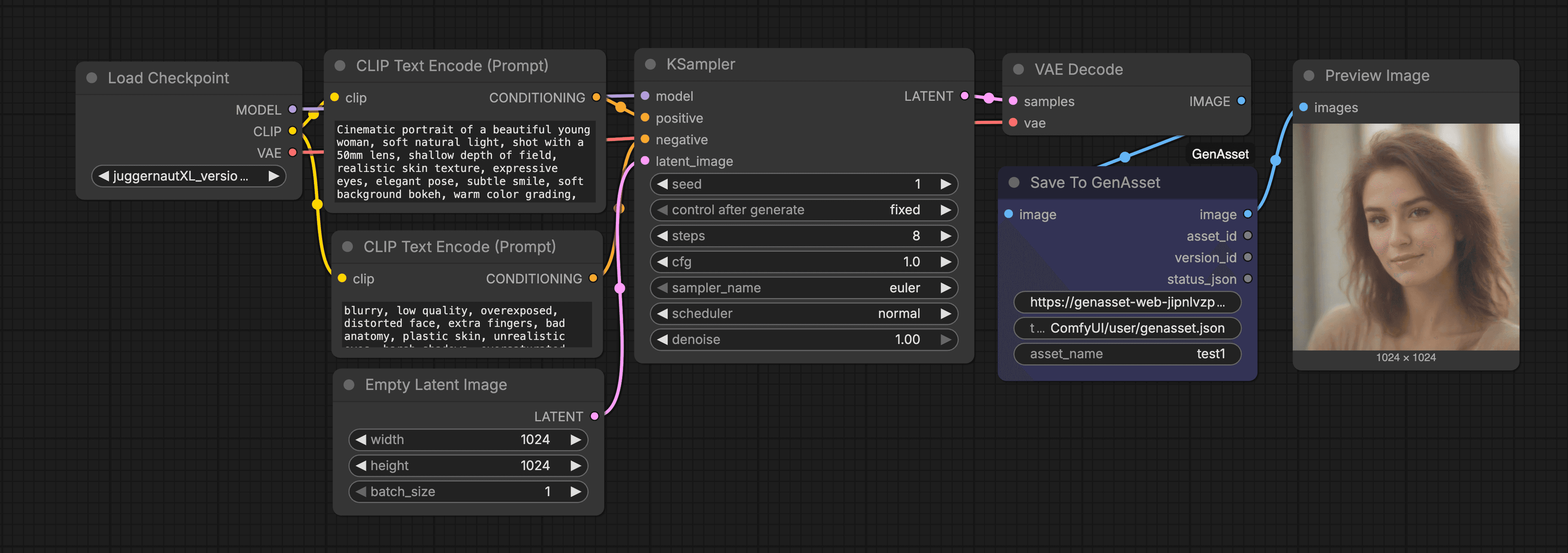 Test Connection workflow screenshot